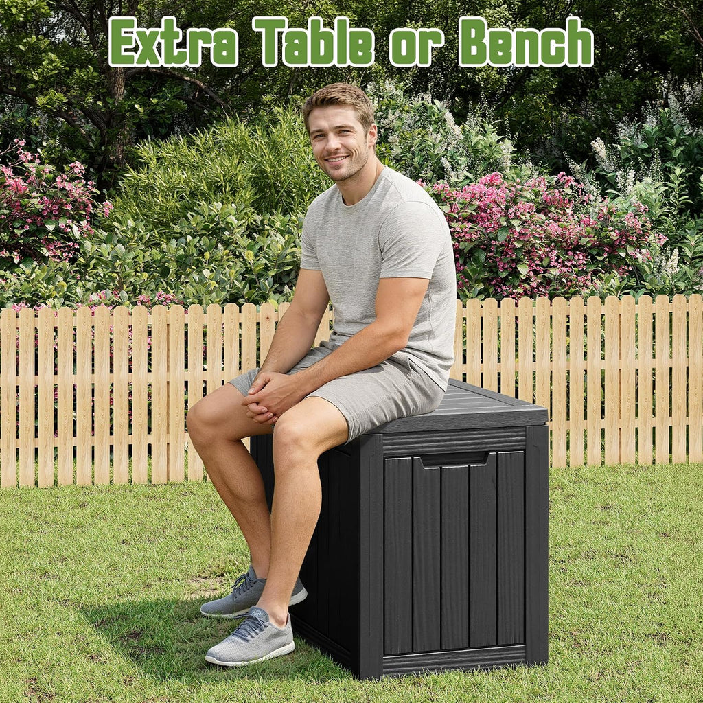 outdoor storage waterproof deck box for patio (45 showing dimensions