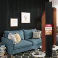 Avana Modern Acoustic Wood Wall Panels – 94.4 x 12.6 Inch Black Oak Acoustic