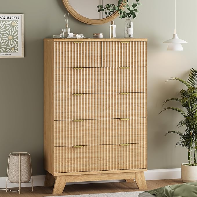 Fluted Dresser for Bedroom