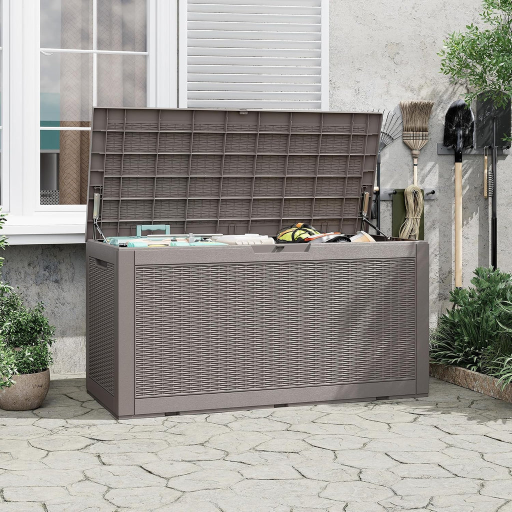 outdoor storage waterproof deck box for patio (100, package contents