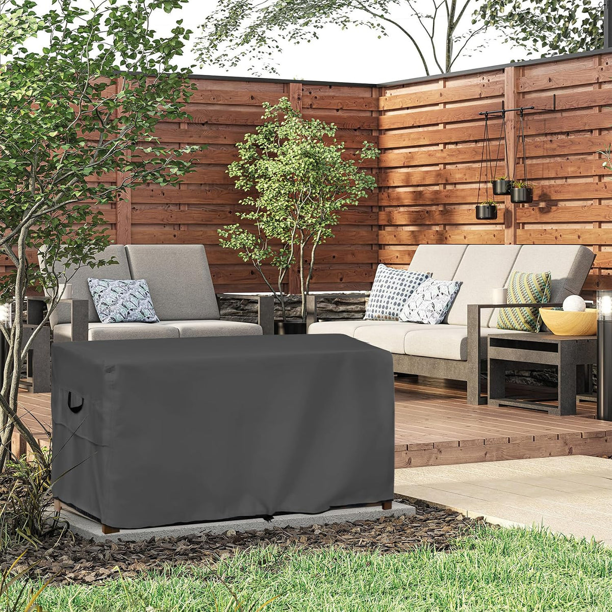 ultcover waterproof outdoor deck box cover 44l x on a desk or shelf