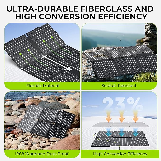 Portable Solar Generator, 300W Portable Power Station
