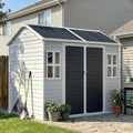Restland 8x6 FT Resin Storage Shed with Floor & Windows