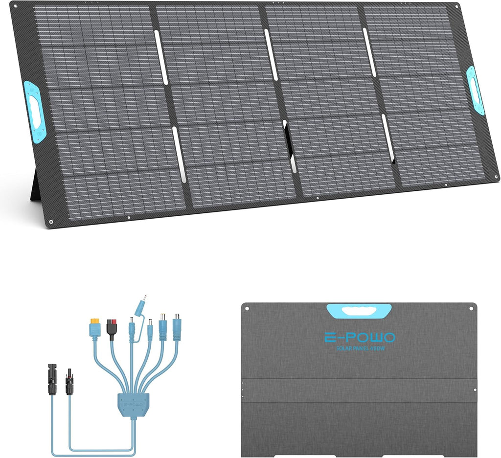 400W Portable Solar Panel for Power Station, 23.5% High Efficiency ETFE
