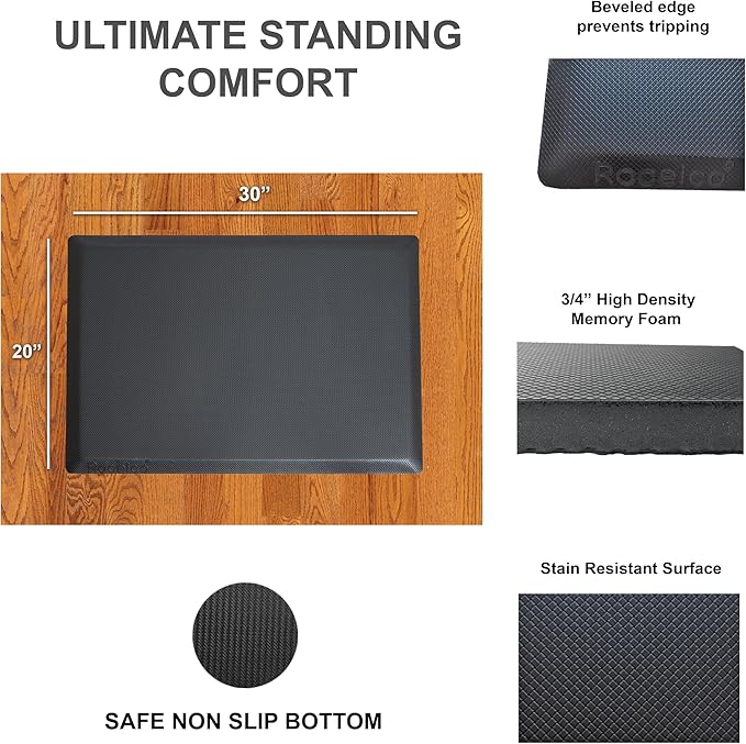 Rocelco 43" Height Adjustable Standing Desk Converter