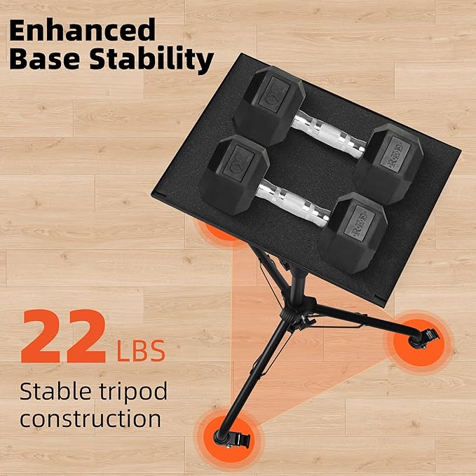 STEADUS Projector Stand Tripod – 24 to 59 Inch Adjustable Height – Dual Shelves