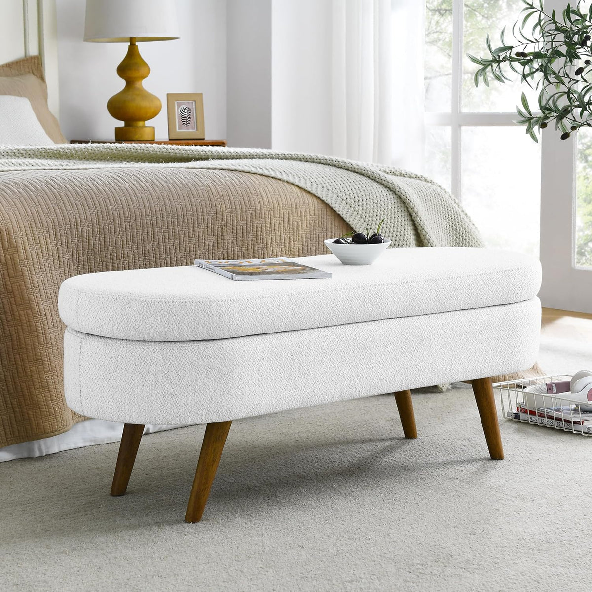 43.5" ottoman with storage, storage ottoman bench with on a desk or shelf
