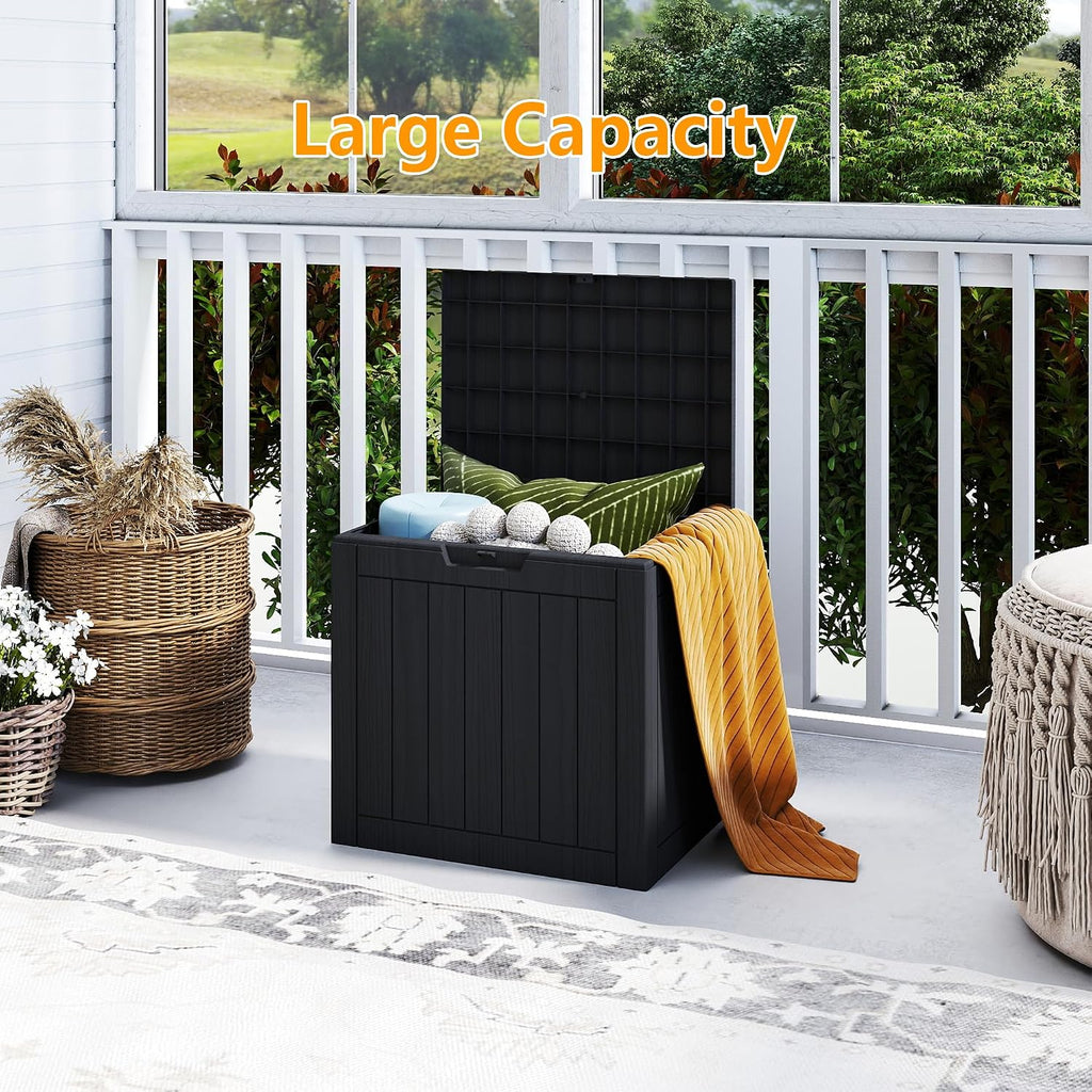 35 gallon pro deck boxes outdoor waterproof, outdoor, side view