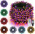 Toodour Halloween Lights RGB String Light, 131ft 350LED Orange Purple Light