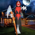 Joiedomi 12 ft Tall Halloween Inflatable Outdoor Decoration, Blow Up Yard Decorations, Grim Reaper Halloween Decor Inflatables with LED for Scary Outside Decor