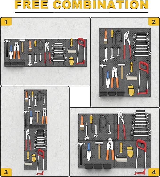 Ultrawall Metal Pegboard Panels, Pegboard Wall Organizer, Garage Tool Storage