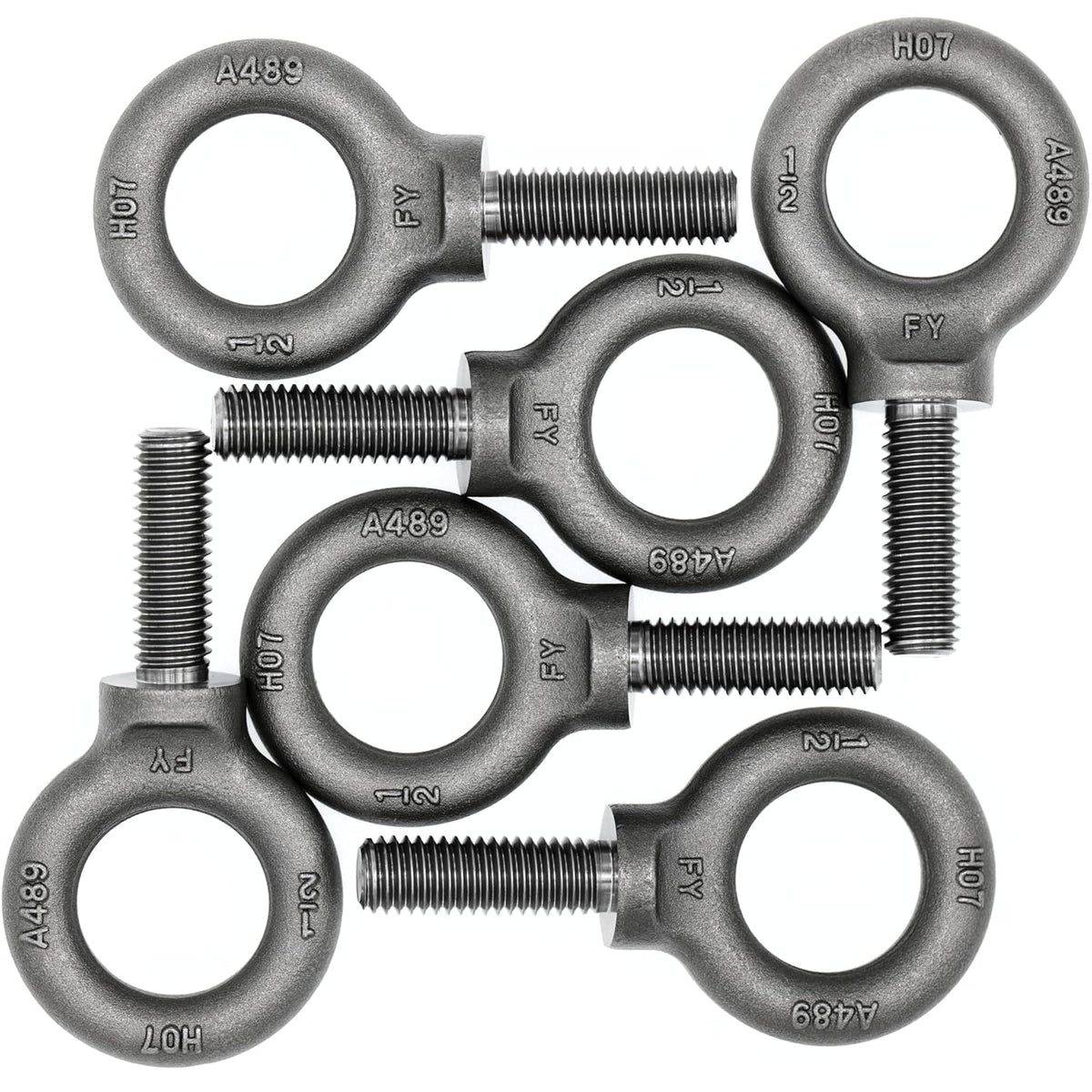 Box of 6 Pcs Lifting Shoulder Eye Bolts 1/2"-13 X 1-1/2"