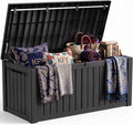 200 Gallon Large Outdoor Storage Box, Black