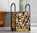 Fire Beauty Adjustable Firewood Rack, Indoor Outdoor Log Holder Storage