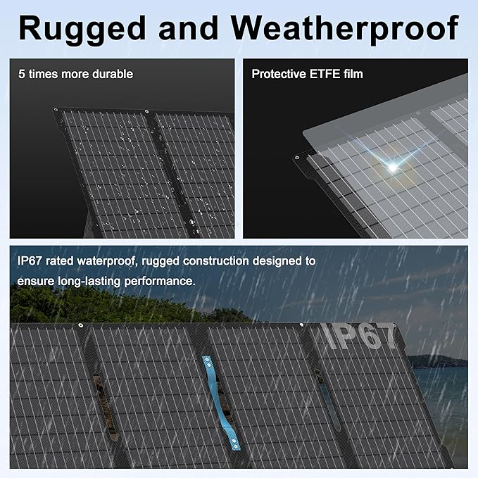 E-POWO 60W Portable Solar Panels Chargers