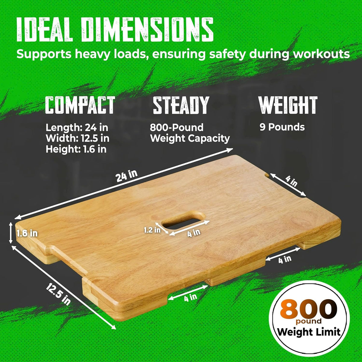 wood fitness board, exercise platform or wooden exercise, close-up detail