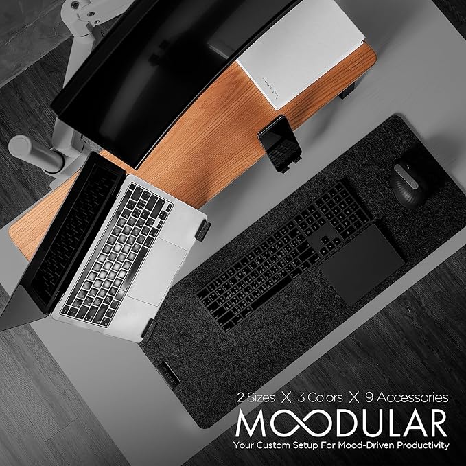 ULTRARM Moodular Wooden Monitor Stand 33.4” Desk Organizer