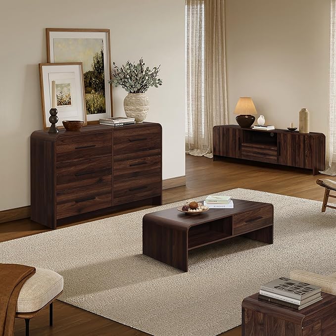 LuxenHome 70" Mid-Century Modern TV Stand