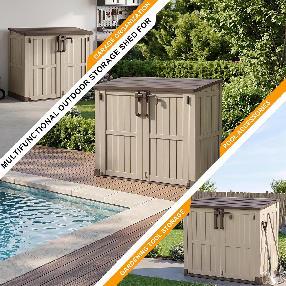 outdoor storage box & cabinet 36 cu ft, package contents