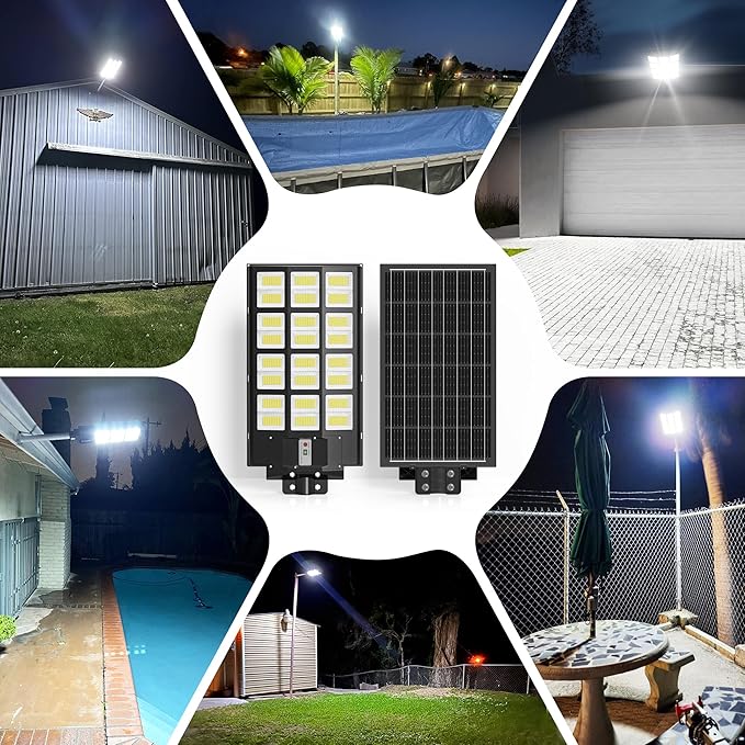 OKPRO Solar Lights Outdoor Waterproof, 8000W Solar Street Light