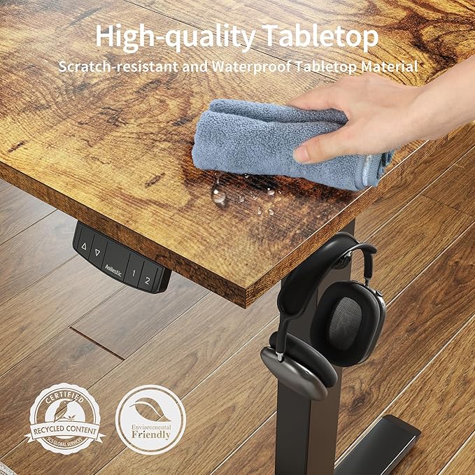 Agilestic Electric Standing Desk, 48 x 24 Inches Height Adjustable Desk