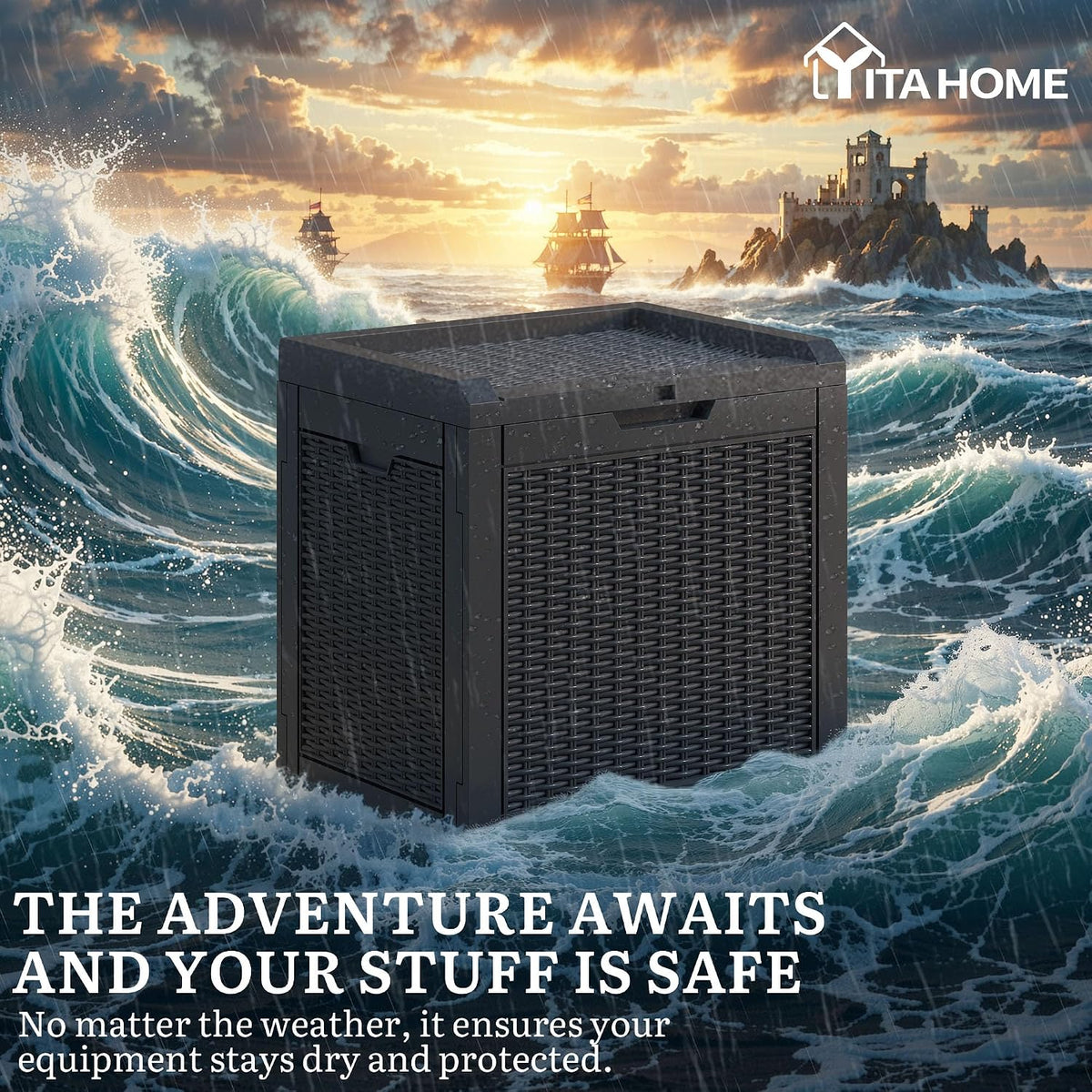 YITAHOME 35 Gallon Outdoor Deck Box