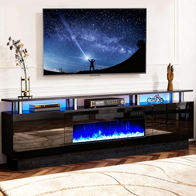 oneinmil 2 Tier TV Console Stand