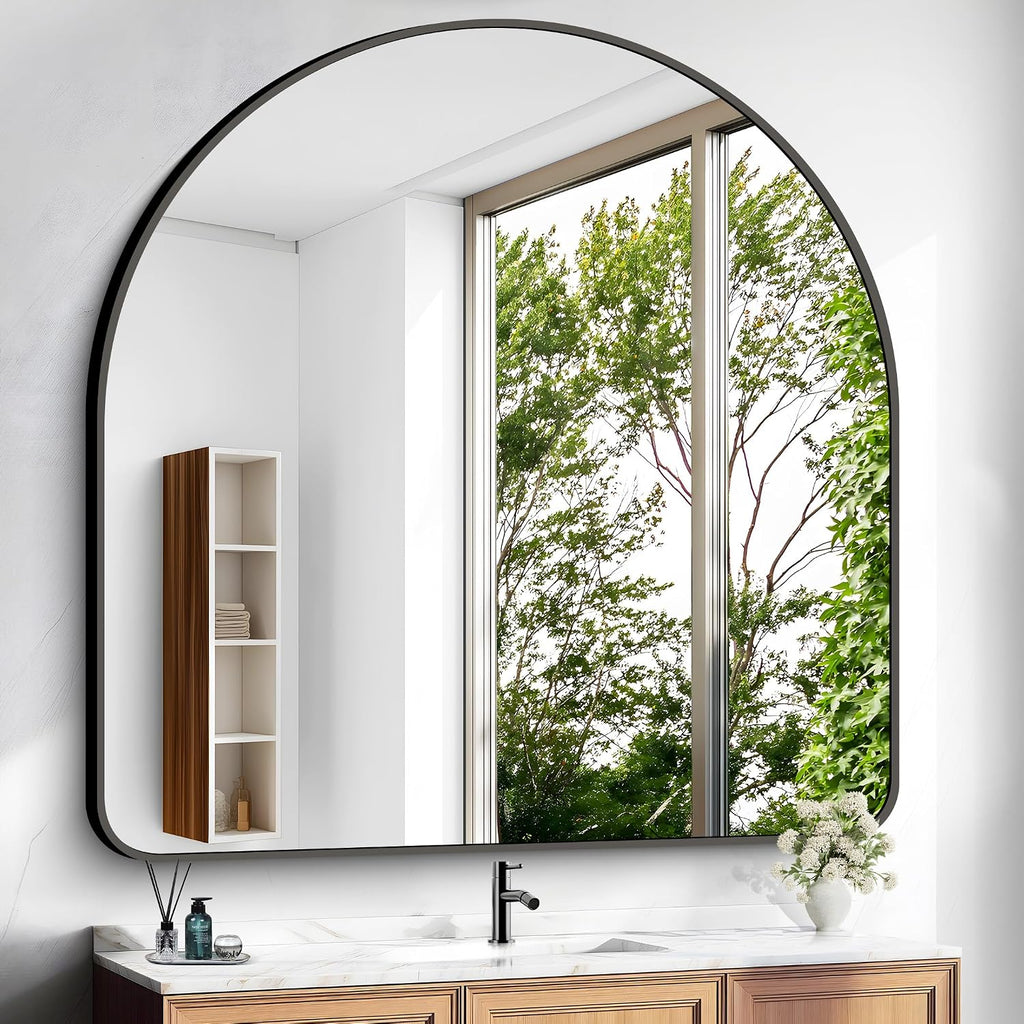 Arched Bathroom Mirror, Wall Mounted Mirror, Living Room, Hanging or Leaning