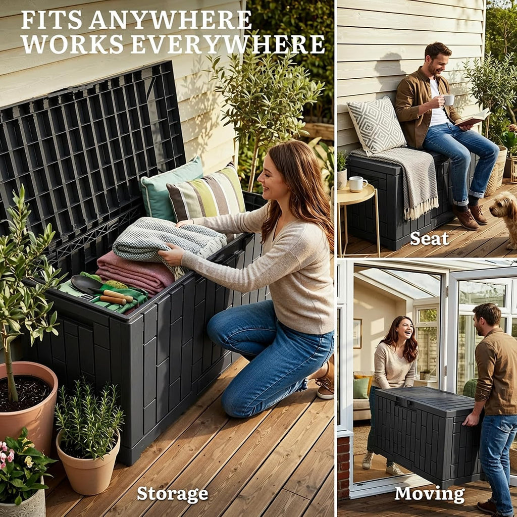 YITAHOME 60 Gallon Resin Deck Box