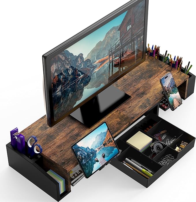 Simple Houseware Desk Dual Monitor Stand Riser