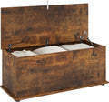 HOMCOM 39.4" Modern Storage Chest, Lift Top Storage Bench, Rustic Brown