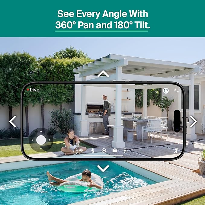 Arlo Essential Pan Tilt Security Camera 2K