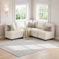 Breakfast Nook Bench with Storage, 5 Seats Modular Corner Banquette Seating