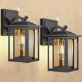 LTBLIGHT 2-Pack Dusk to Dawn Outdoor Light Fixtures, Modern Black Sensor Porch