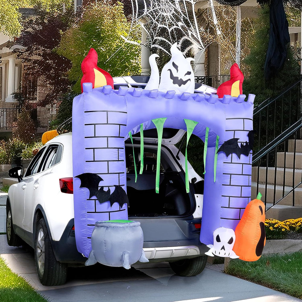 Joiedomi 6 ft Halloween Inflatable Outdoor Decorations, Trunk or Treat Car De...