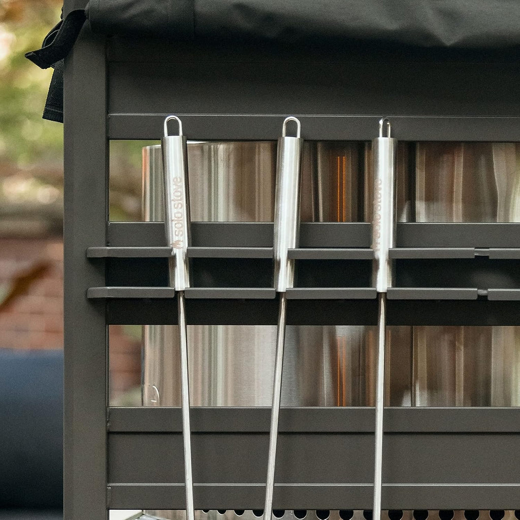 solo stove station – 4.4ft black aluminum firewood, package contents