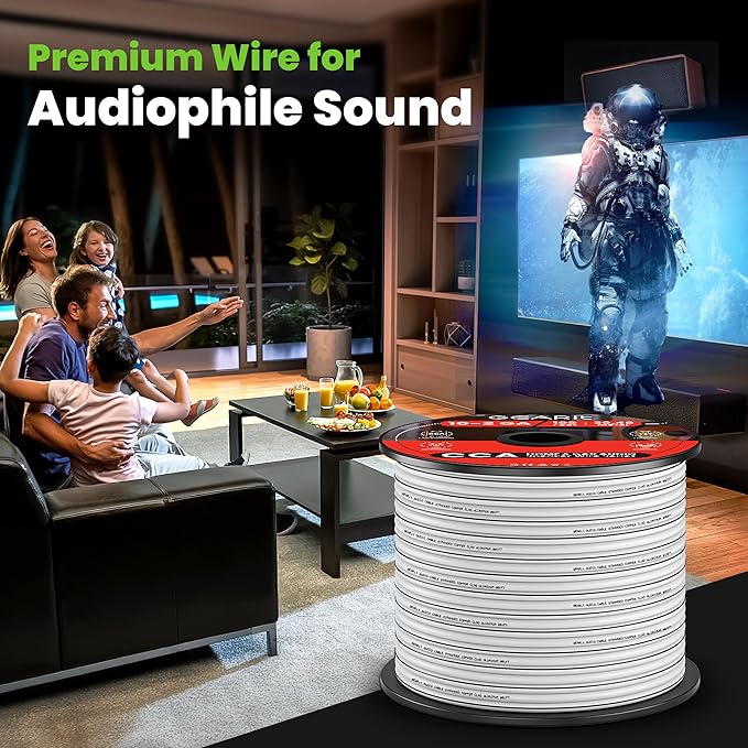 16AWG Speaker Wire, GearIT Pro Series 16 Gauge Speaker Wire Cable Great Use