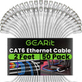 GEARit Cat 6 Ethernet Cable Cat6 Network Patch, Snagless Cord, Internet (50-Pack)