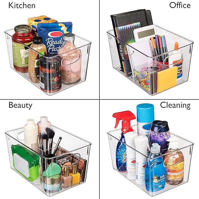 ClearSpace Plastic Storage Bins (8 Pack)