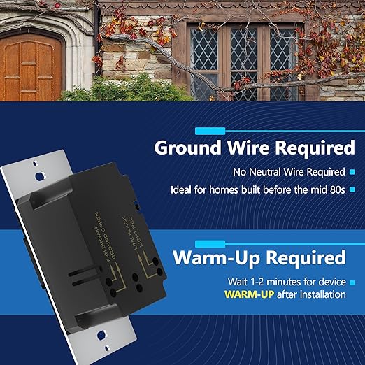 LIDER Humidity Sensor Switch and Motion Sensor Light Switch, PIR Sensor