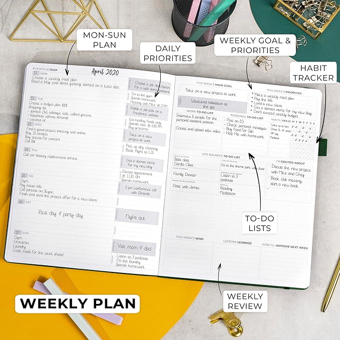 Clever Fox Planner Pro Premium Edition– Luxurious Weekly & Monthly Planner +