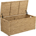 eHemco Water Hyacinth Bedding Storage Trunk, Natural, 42x20x18.5