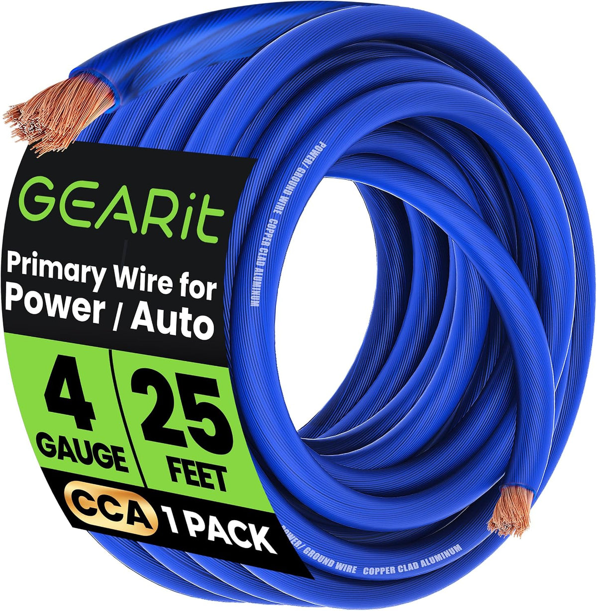 GEARit 4 Gauge Wire Copper Clad Aluminum CCA