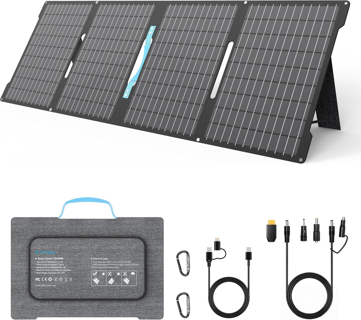 E-POWO 60W Portable Solar Panels Chargers
