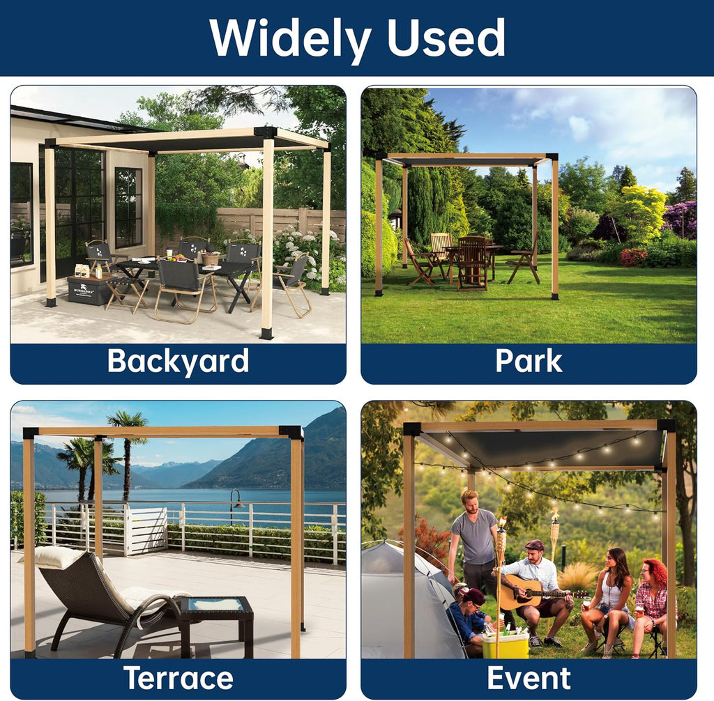 pergola bracket kit 4x4, 4pcs 3-way right angle showing dimensions