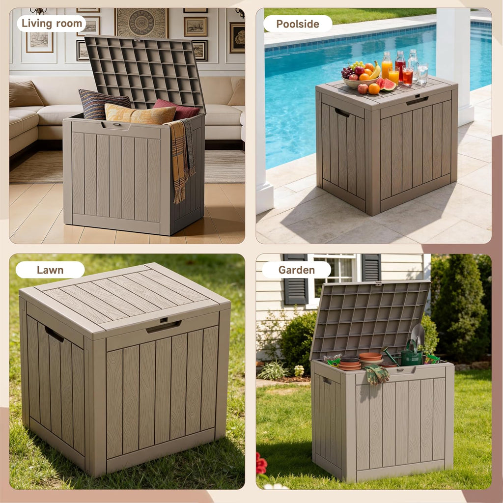 deck box large outdoor storage for patio furniture, package contents