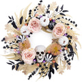 Valery Madelyn 18" Halloween Wreath for Front Door Decor with Lights
