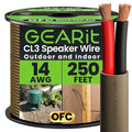 GEARit Outdoor Speaker Wire CL3 Rated, 14 Gauge Speaker Wire, Speaker Cable 250