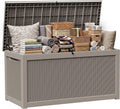 EasyUp 350 Gallon Deck Box Outdoor Storage Box, Grey