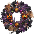 Valery Madelyn 18" Pumpkin Halloween Wreath for Front Door Decor